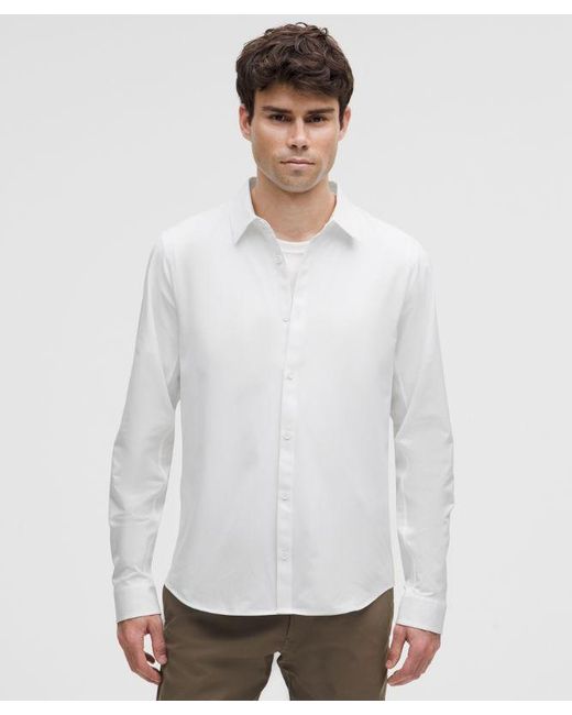 lululemon athletica White New Venture Classic Fit Shirt for men