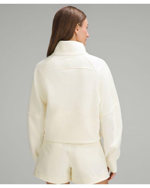 lululemon athletica Natural – Scuba Oversized Funnel-Neck Half Zip Sweatshirt – /Pastel – Size 6