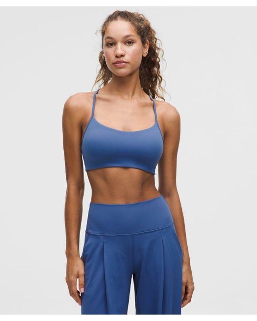 lululemon athletica Blue – Flow Y Sports Bra Light Support, A/B Cup Evolve – – Size Large