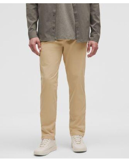 lululemon athletica Natural Abc Classic-fit Trousers 32"l Warpstreme - Color Khaki - Size 28 for men
