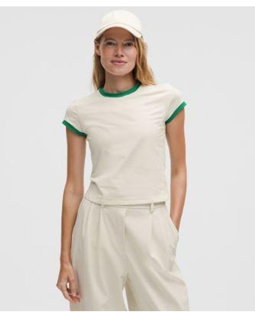 lululemon athletica Green – Organic Ringer Baby Tee – Color Light/ –