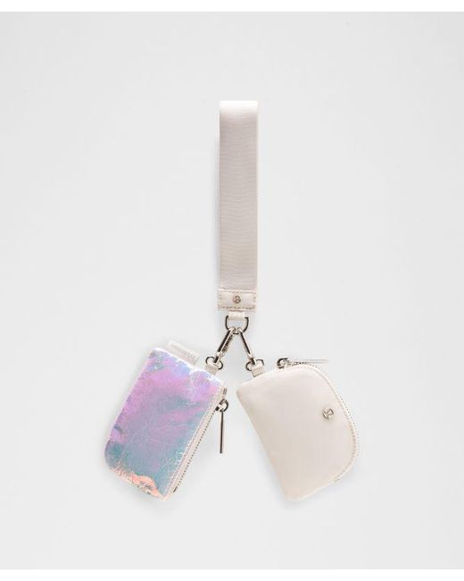 lululemon athletica White Dual Pouch Wristlet