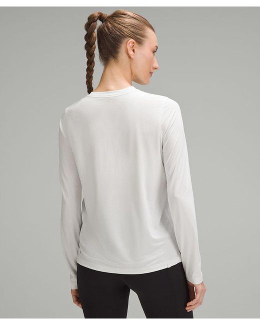 lululemon athletica White – Ultralight Hip-Length Long-Sleeve Shirt – –