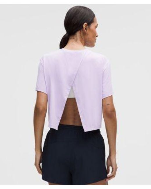 lululemon athletica Purple Pace Crush Cross-Back Graphic T-Shirt