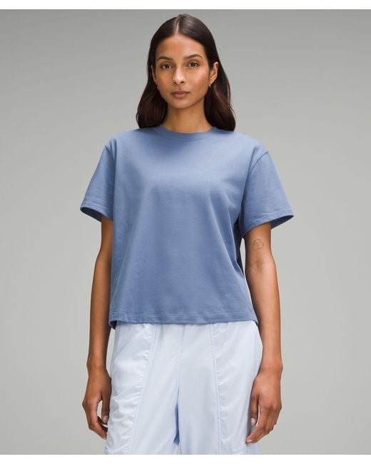 lululemon athletica Blue Relaxed-fit Cotton Jersey T-shirt