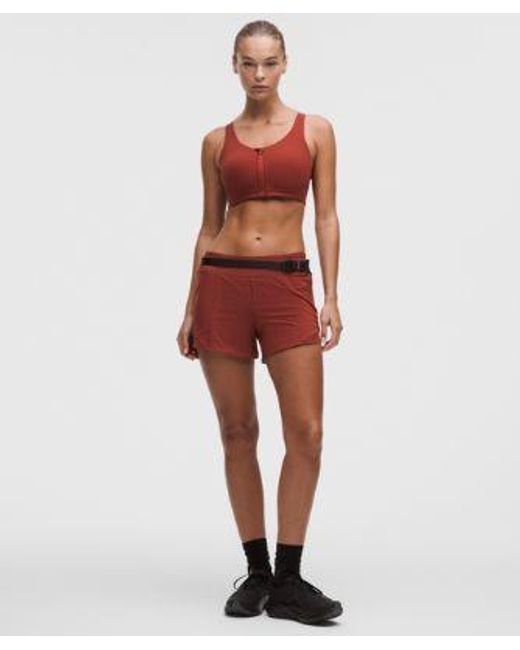 lululemon athletica Red – Energy Zip-Front Sports Bra High-Support, B–G Cups – – Size 10