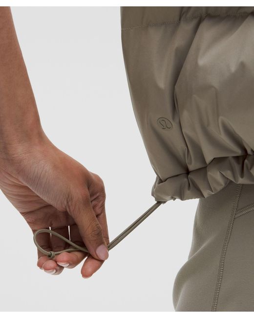 lululemon athletica Brown Wunder Puff 600-Down-Fill Cropped Vest