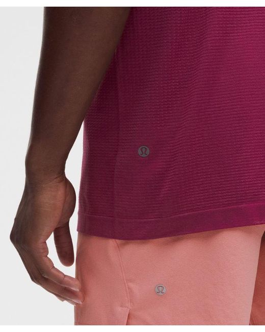 lululemon athletica Red – Metal Vent Tech Short-Sleeve Shirt – Size Large for men