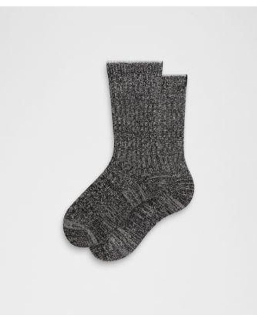 lululemon athletica Gray – Crew Length Ragg Socks Shine – – Size Medium