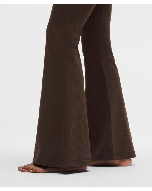 lululemon athletica White – Groove High-Rise Ribbed Wide-Flare Pants – – Size 8