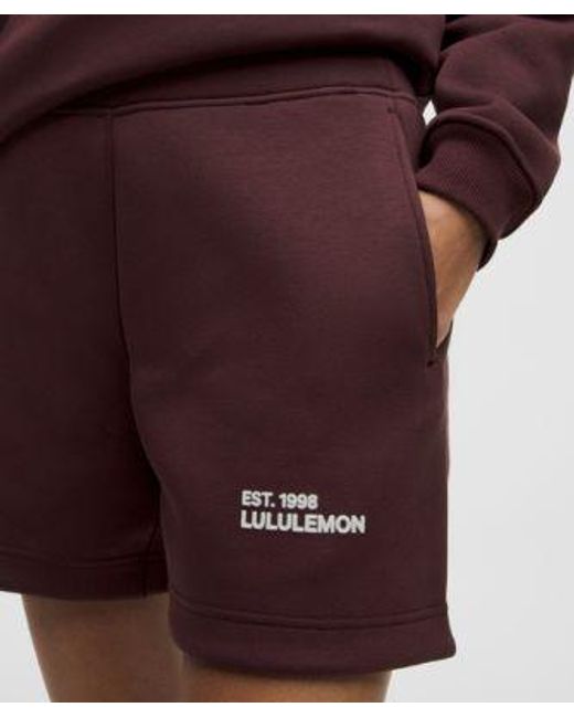 lululemon athletica Red – Heavyweight Sweatshort – 5" – – Size Large