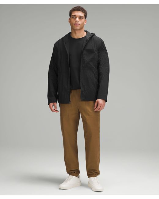 lululemon athletica Gray Textured Full-zip Hooded Jacket for men
