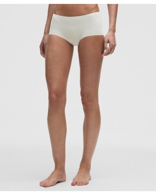 lululemon athletica White Invisiwear Mid-Rise Boyshort Underwear