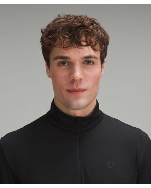 lululemon athletica Gray Logo Sport Long-Sleeve Half Zip for men