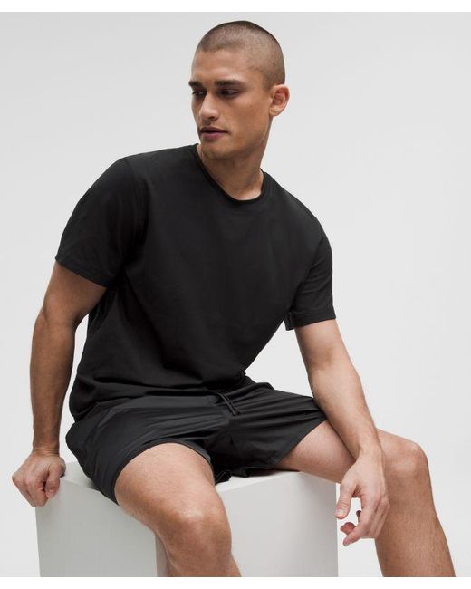 lululemon athletica Black – Soft Jersey Short-Sleeve Shirt – – Size Large for men