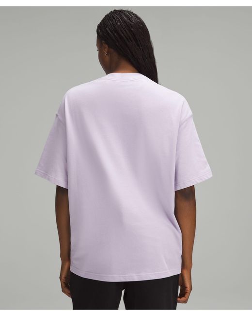 lululemon athletica Purple Brushed Heavyweight Cotton Crewneck T-shirt