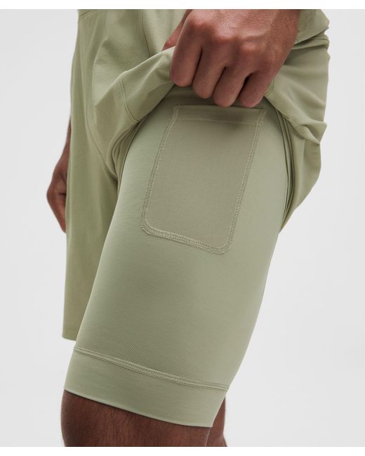 lululemon athletica Gray License To Train Lined Short 7" for men