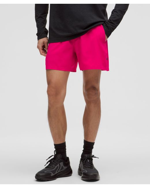 lululemon athletica Pink – Pace Breaker Linerless Shorts – 5" – – Size Medium for men