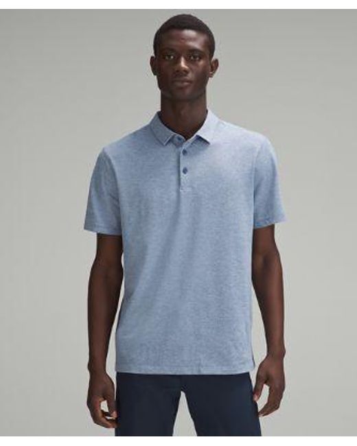 lululemon athletica Blue – 'Evolution Short-Sleeve Polo Shirt Pique – – for men