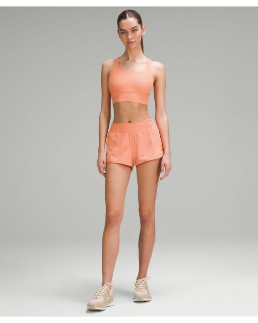 lululemon athletica Orange Hotty Hot High-rise Lined Shorts 2.5"