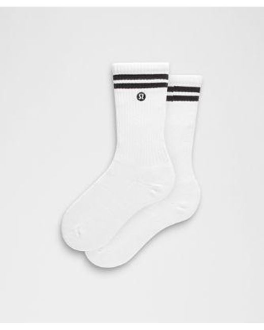 lululemon athletica White Daily Essential Crew Socks