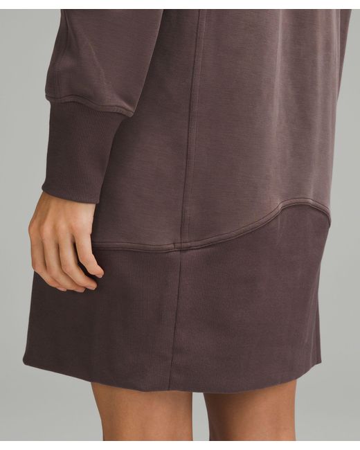 lululemon softstreme long sleeve half zip dress NWM Lululemon Softstream Half-Zip Mini Dress in Sequoia M