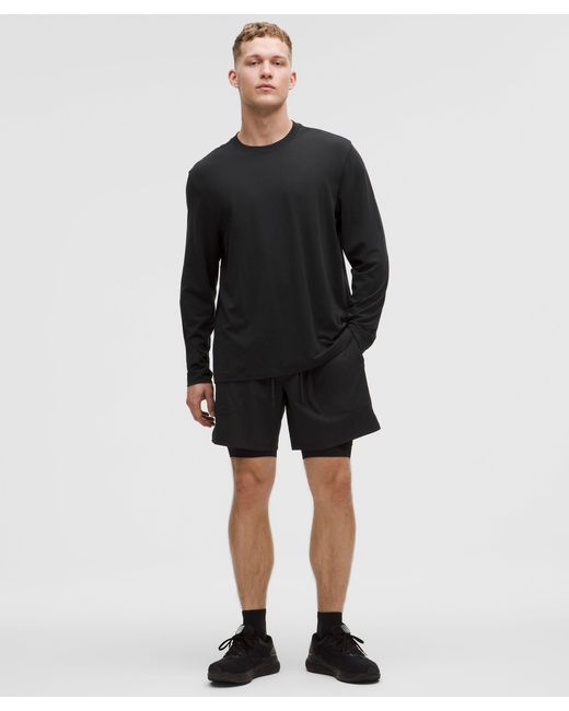 lululemon athletica Black License To Train Lined Short 7" for men