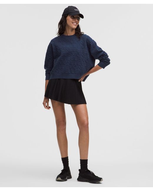 lululemon athletica Blue – Jacquard Crewneck Sweater – Cotton-Blend – – Size Large