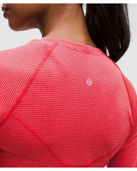 lululemon athletica Red Swiftly Tech Cropped Long-Sleeve Shirt 2