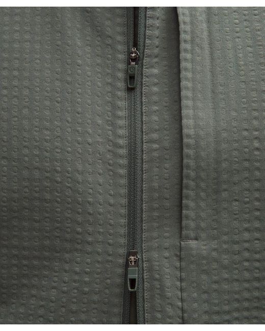 lululemon athletica Gray Grid Fleece Full-Zip Vest for men