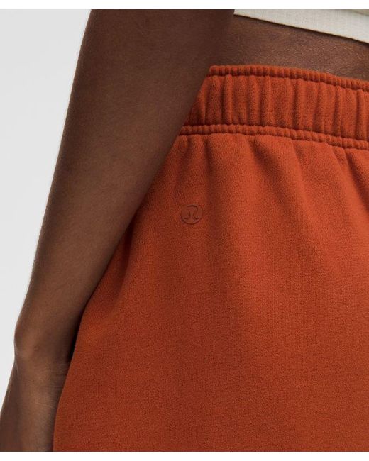 lululemon athletica Red Scuba Mid-Rise Oversized Short 7"