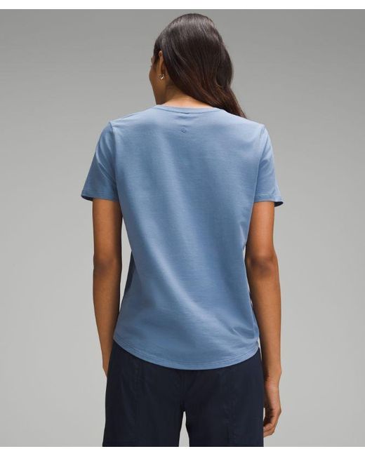 lululemon athletica Blue Love Curved-hem Crewneck T-shirt