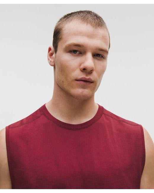 lululemon athletica Red Metal Vent Tech Sleeveless Shirt for men