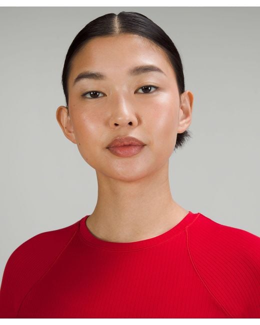 lululemon athletica Red It's Rulu Ribbed Long-Sleeve Shirt