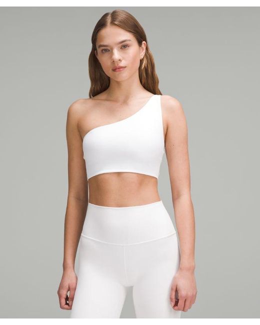 lululemon Bend This One Shoulder Bra Light Support A C Cups in White Lyst UK