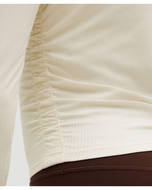 lululemon athletica Natural – All It Takes Ribbed Nulu Long-Sleeve Shirt – – Size 4