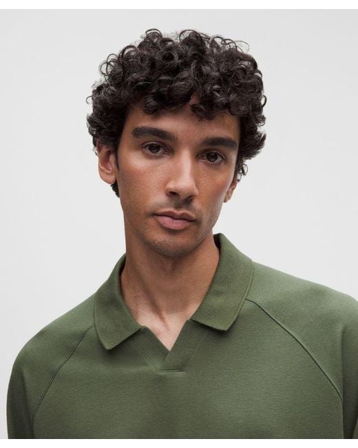 lululemon athletica Green – Buttery Loopback Collared Long-Sleeve Shirt – – Size Large for men