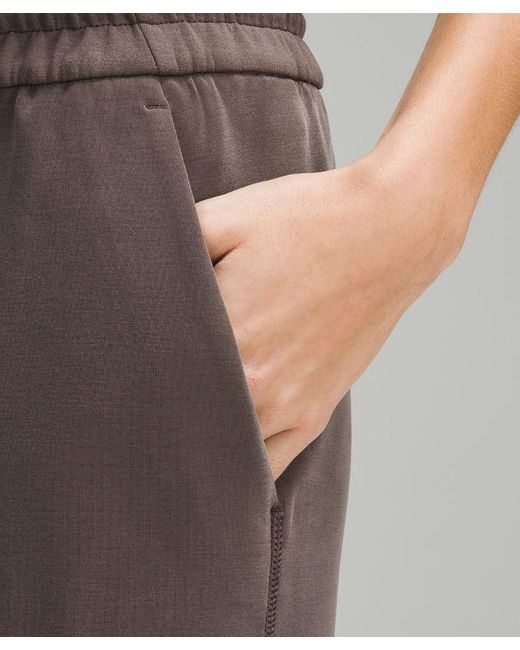 lululemon athletica Gray Softstreme High-rise Straight-leg Cropped Pants