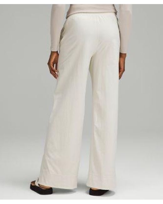 lululemon athletica Natural – Stretch Woven High-Rise Wide-Leg Pants – –