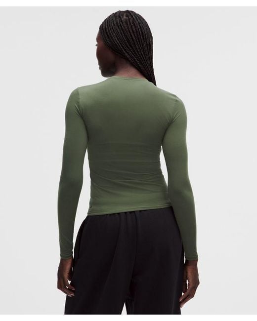 lululemon athletica Green Wundermost Ultra-Soft Nulu Crewneck Long-Sleeve Shirt
