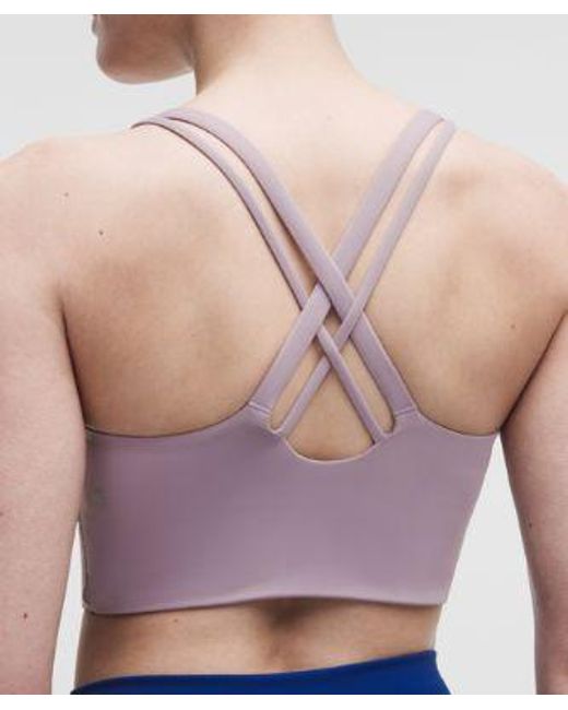 lululemon athletica Blue – Energy Longline Sports Bra Medium Support, B-D Cups Evolve – /Pastel – Size Large