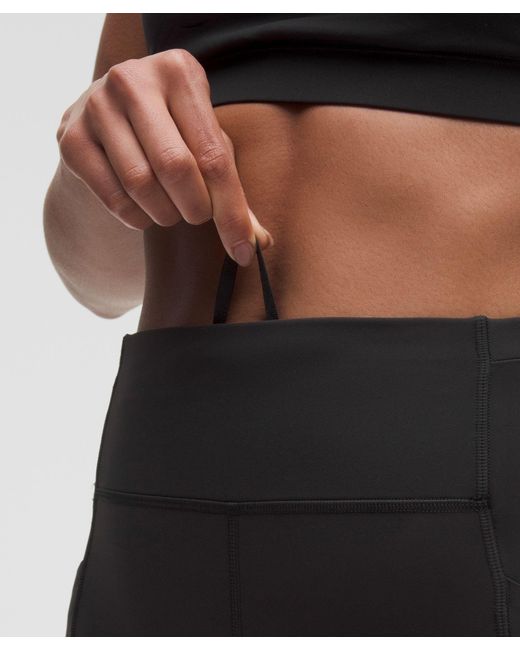 lululemon athletica Black – Swift Speed High-Rise Shorts – 6" – – Size 4