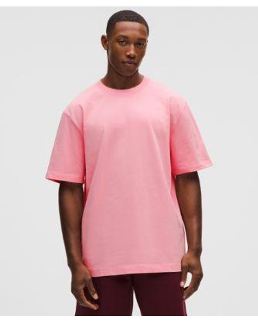 lululemon athletica Pink – Heavyweight Jersey T-Shirt – – Size Large for men