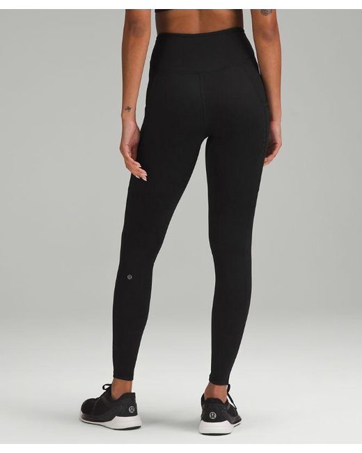 lululemon athletica Black Fast And Free High-Rise Thermal Leggings 28" Pockets