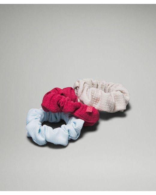 lululemon athletica Multicolor Uplifting Scrunchies Textured 3 Pack