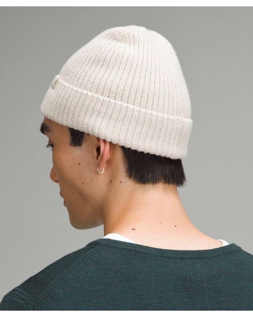 lululemon athletica Natural Close-Fit Wool-Blend Ribbed Knit Beanie