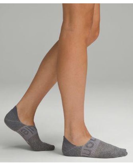 lululemon athletica Multicolor Power Stride No-show Socks With Active Grip 3 Pack - Color White/grey/black - Size L