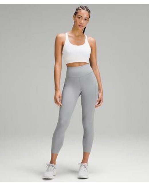 lululemon athletica Gray Fast And Free High-rise Leggings 25" Pockets