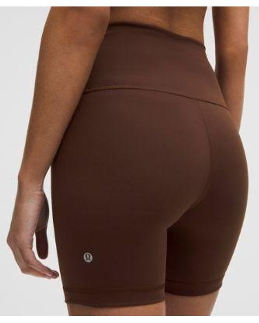 lululemon athletica Brown Wunder Train High-Rise Short 6"