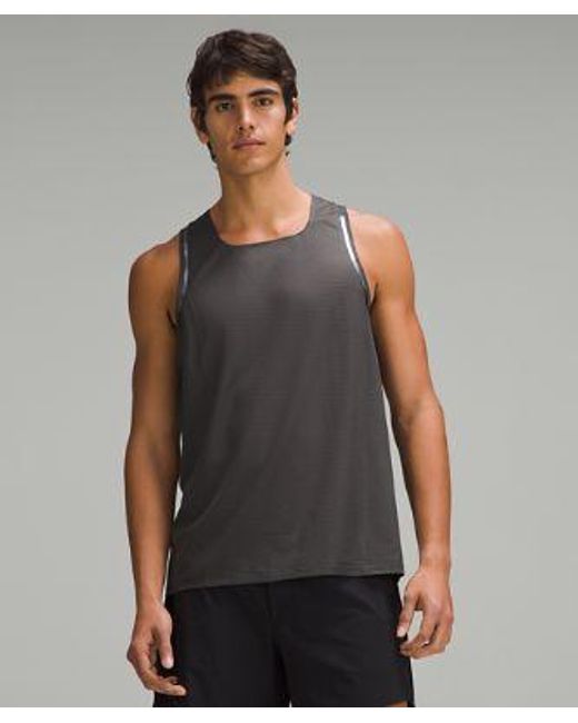 lululemon athletica Gray – 'Fast And Free Race Length Tank Top – / – for men
